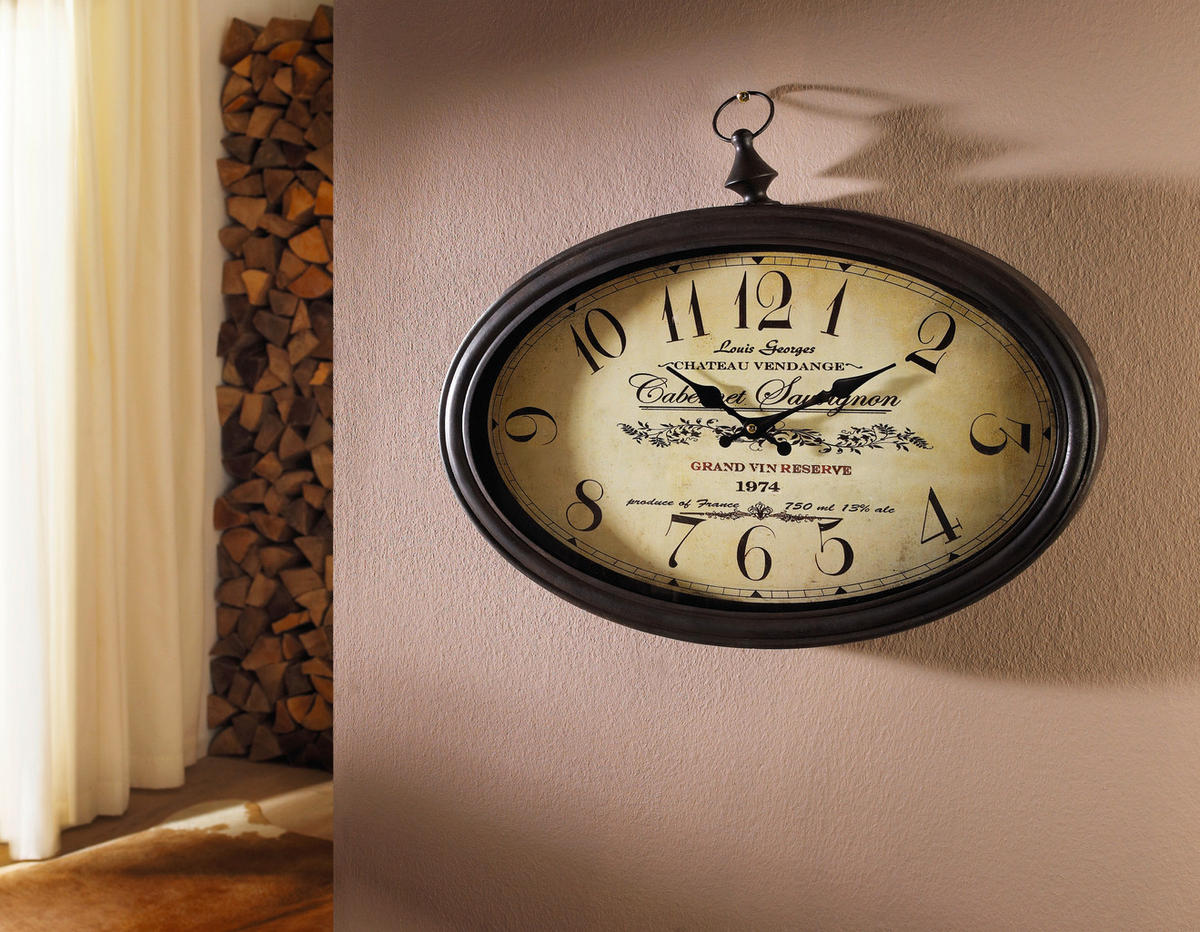 NÁSTĚNNÉ HODINY, vícebarevná, 50/42/5 cm - vícebarevná, Lifestyle, kov/dřevo (50/42/5cm) - Ambia Home