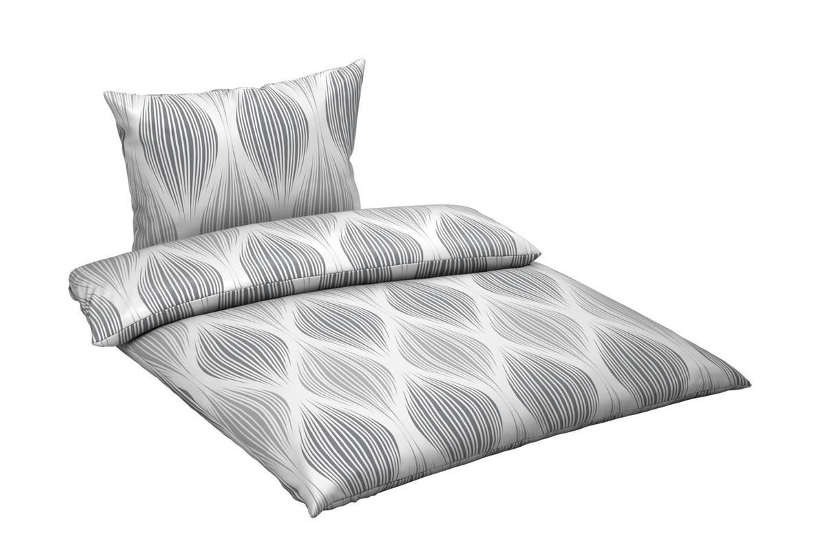 BETTWÄSCHE Satin 140/200 cm  - Grau, Textil (140/200cm) - Novel