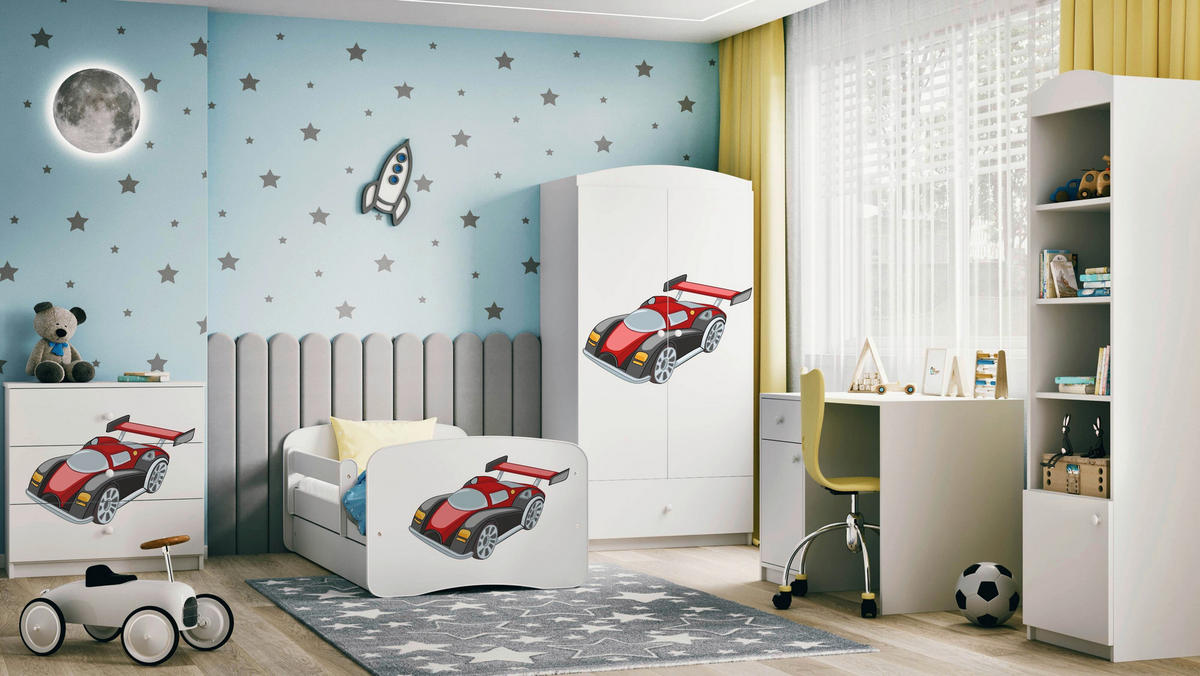 KINDER-/JUNIORBETT - Birkefarben/Weiß, MODERN, Holz/Holzwerkstoff (80/160cm) - MID.YOU