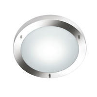 BADEZIMMER-DECKENLEUCHTE    31,5/31,5/8 cm  - Weiss/Nickelfarben, Basics, Glas/Metall (31,5/31,5/8cm) - Trio Leuchten