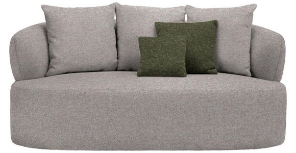 2-SITZER-SOFA in Chenille Greige  - Greige/Schwarz, MODERN, Kunststoff/Textil (177/86/105cm) - Hom`in