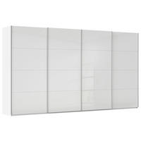 SCHWEBETÜRENSCHRANK 360/236/68 cm 4-türig Weiß  - Alufarben/Weiß, Basics, Glas/Holzwerkstoff (360/236/68cm) - Novel
