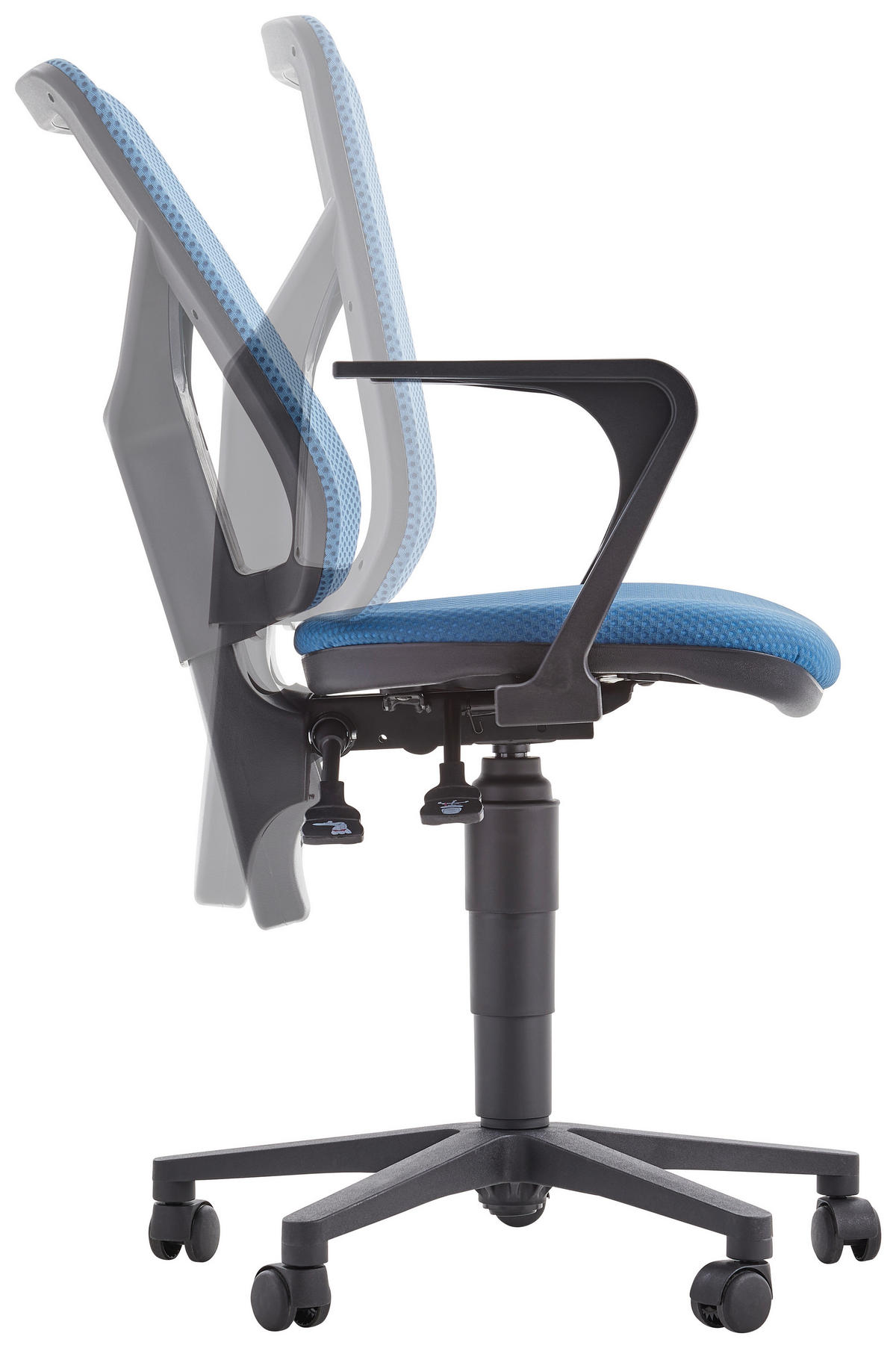 DREHSTUHL Flachgewebe, Netz Petrol  - Petrol/Schwarz, MODERN, Kunststoff/Textil (46/97-109/46cm) - Topstar