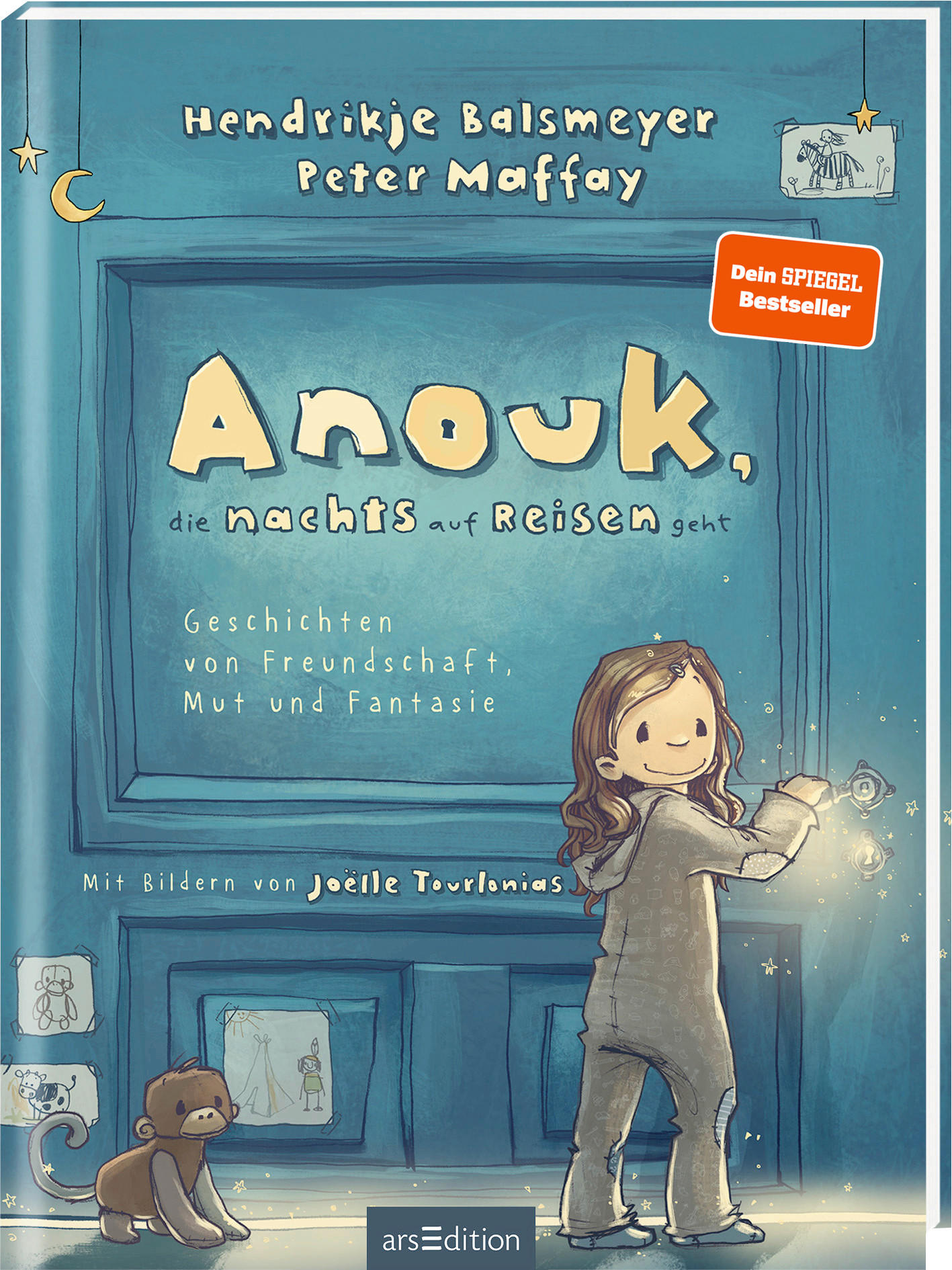 GUTENACHTGESCHICHTEN ars Edition Anouk, die nachts auf Reisen geht  - Basics (20/26,8/1,8cm)