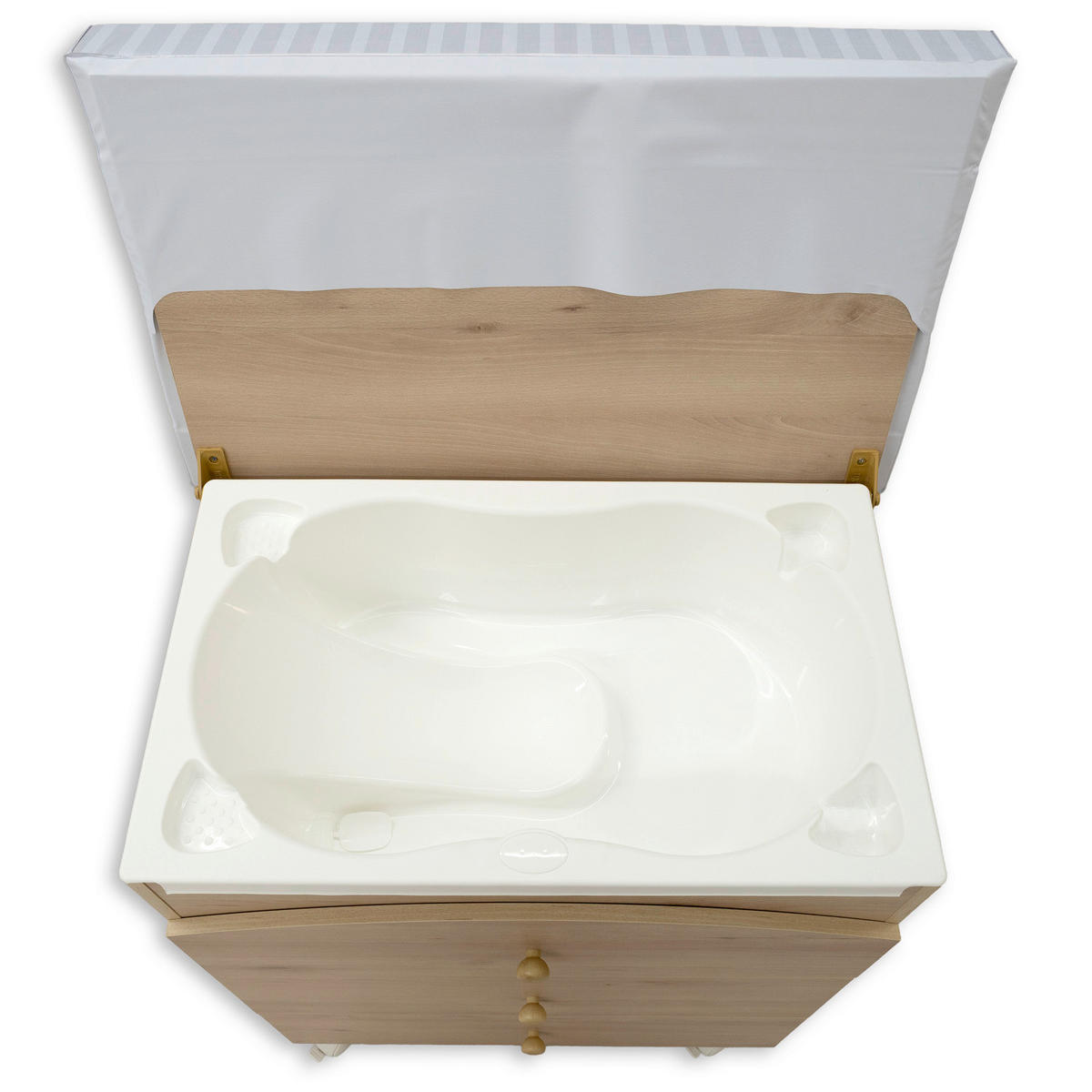 STOL ZA PREVIJANJE  MALAGA 2  - boje bukve, Basics, drvo (47/76/97cm)