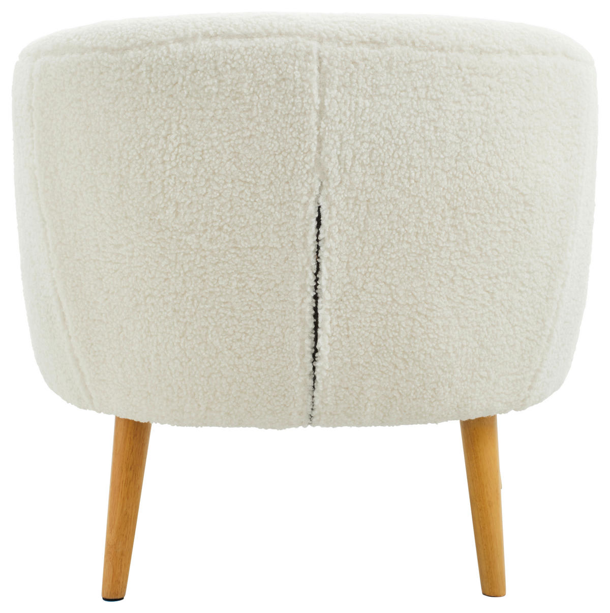 SESSEL Bouclé, Teddystoff Naturfarben, Weiß    - Weiß/Naturfarben, MODERN, Holz/Textil (74/71/72cm) - Livetastic