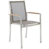 STAPELSESSEL in Metall, Textil Grau, Silberfarben  - Silberfarben/Grau, Design, Holz/Textil (57/90/63cm)