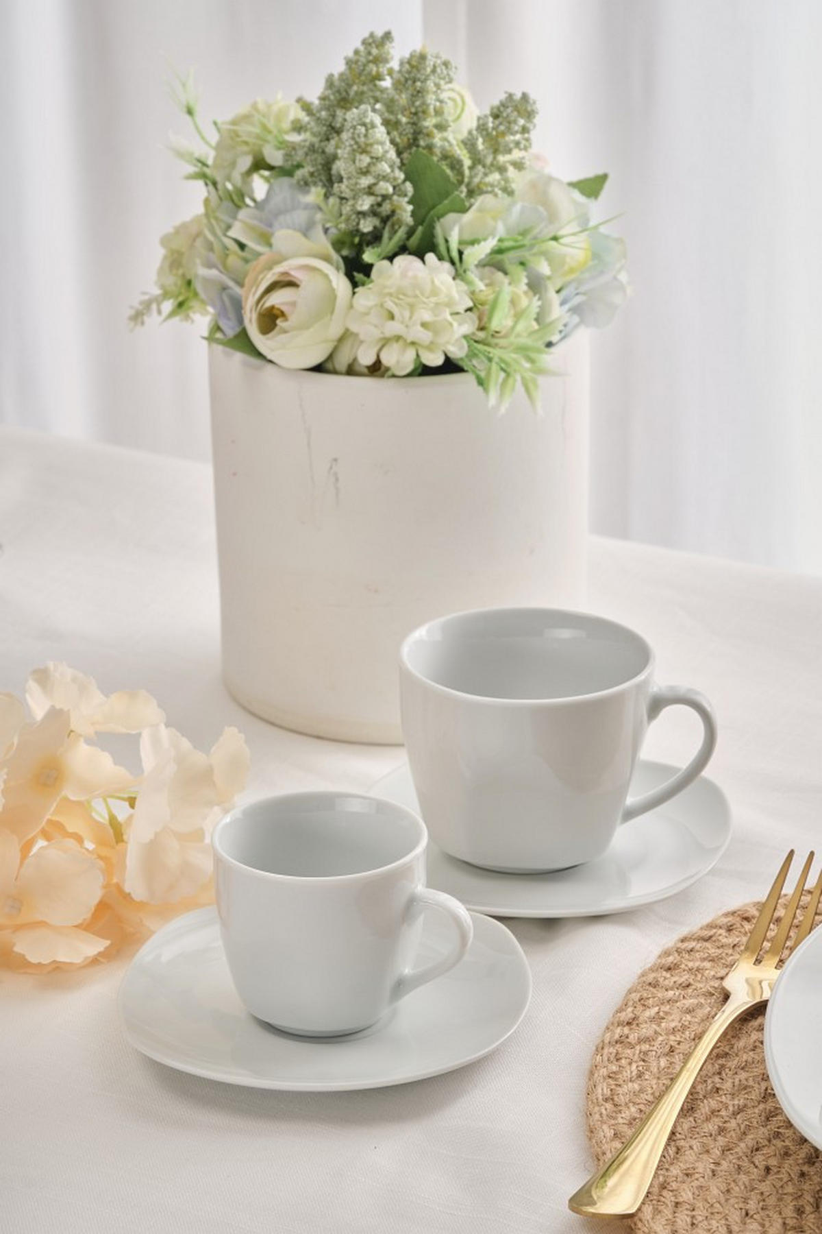 ÉTKÉSZLET 62 részes  - fehér, Basics, kerámia - Novel