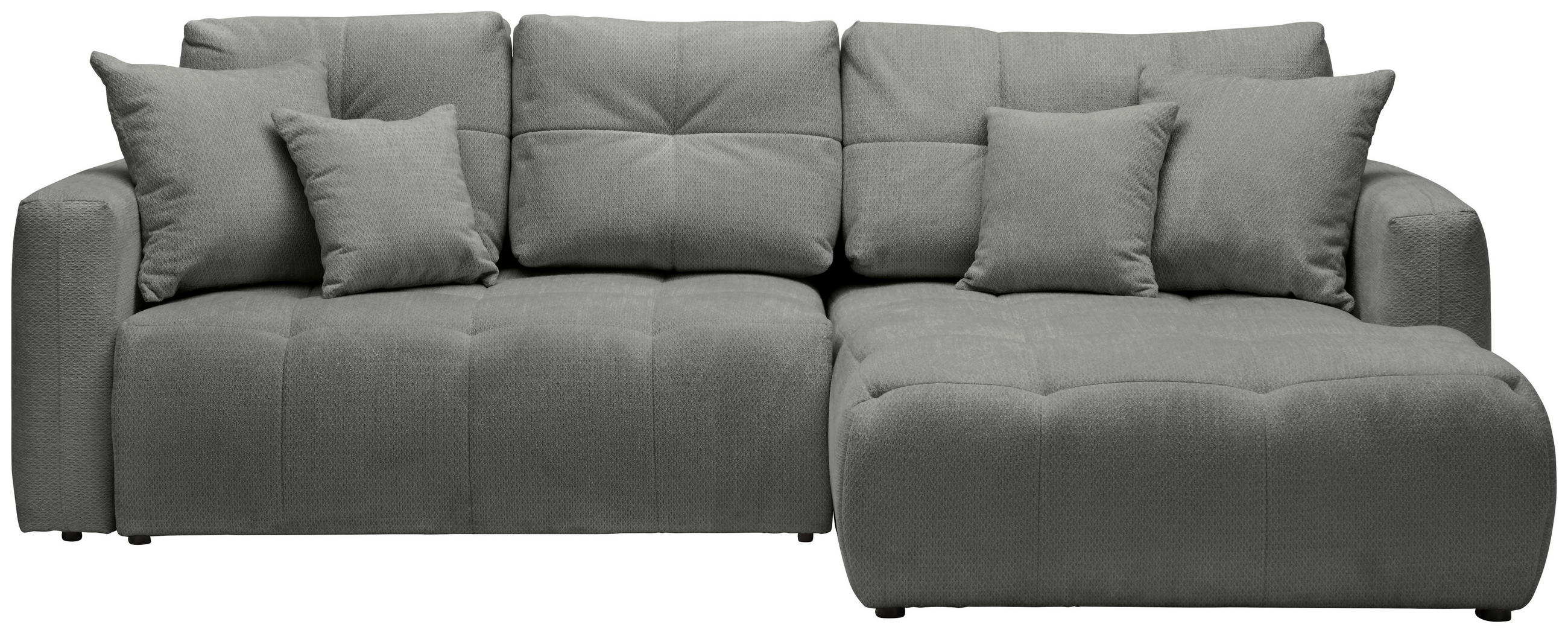 UGAONA GARNITURA tamnosiva  - tamnosiva/crna, Moderno, tekstil/plastika (276/172cm) - Hom`in