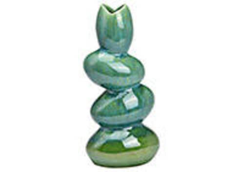 DEKOVASE  - Grün, Basics, Keramik (13/28/9cm)