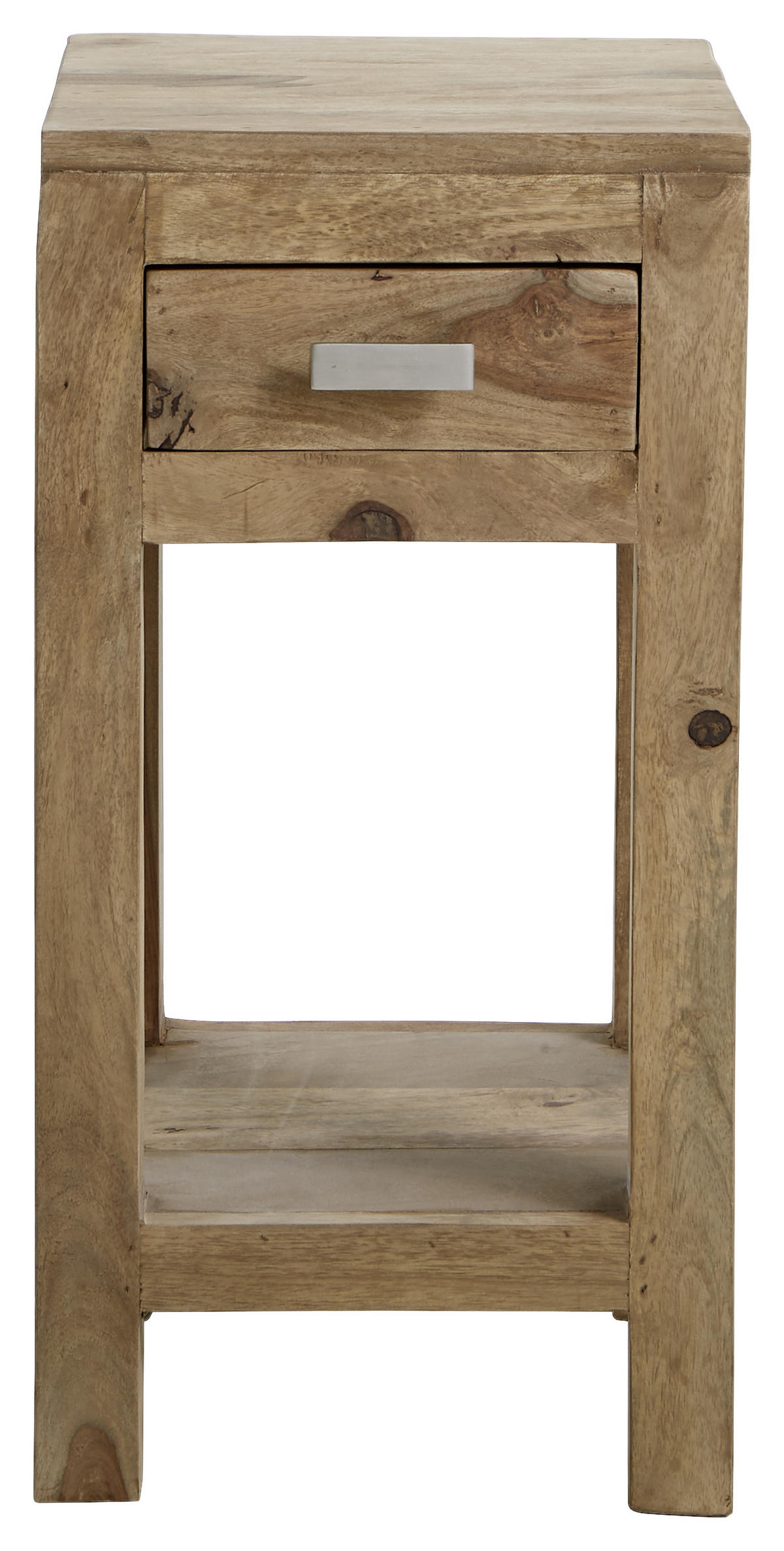 BEISTELLTISCH 30/30/60 cm Sheesham massiv Naturfarben  - Messingfarben/Naturfarben, LIFESTYLE, Holz/Metall (30/30/60cm) - Landscape