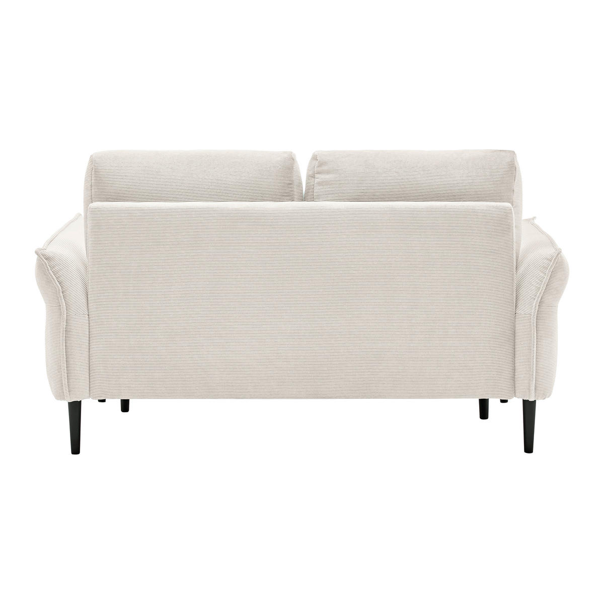 2-SITZER-SOFA Cord Beige  - Beige/Schwarz, Modern, Holz/Textil (150/85/92cm) - MID.YOU