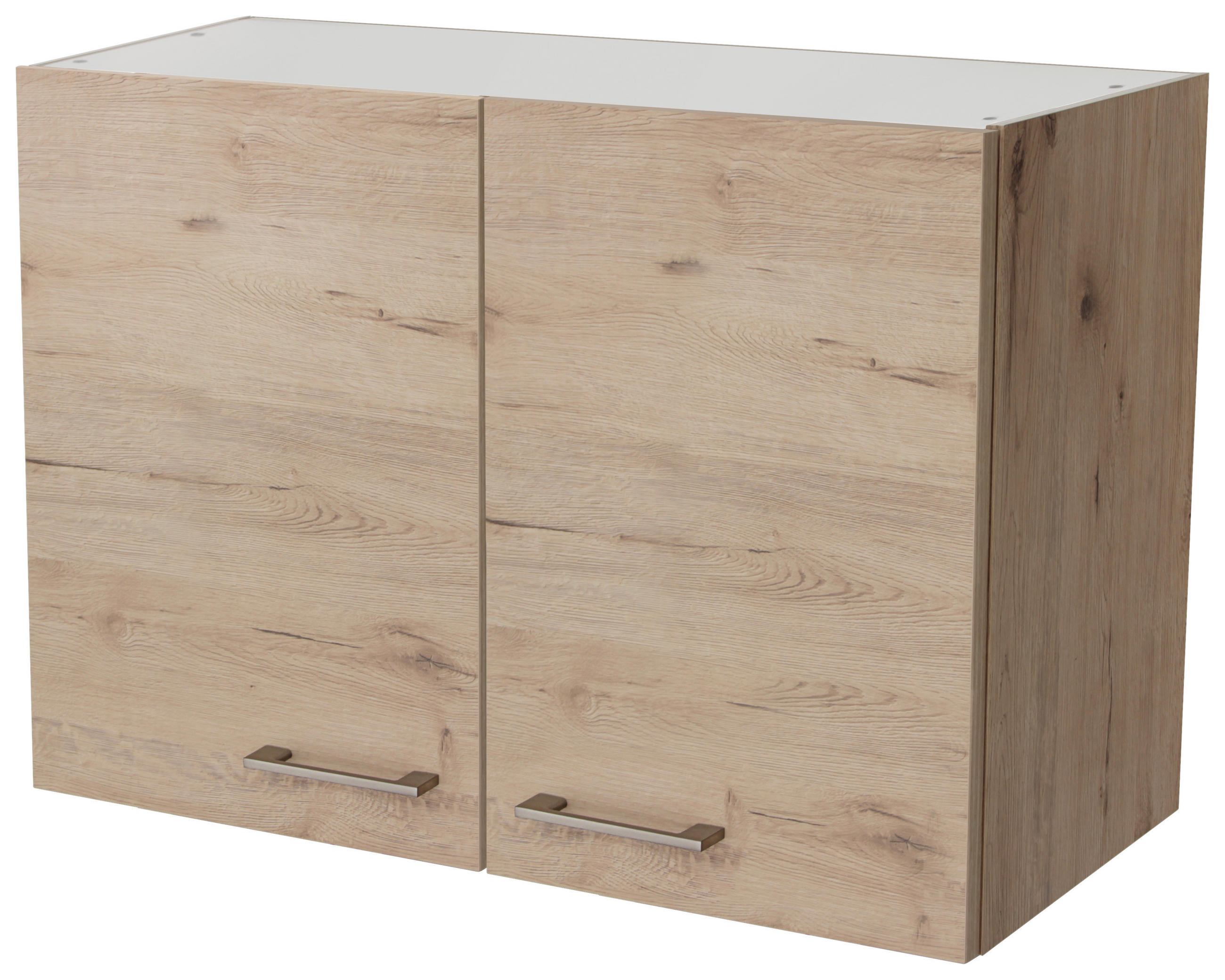 KÜCHENOBERSCHRANK 80/54,8/32 cm  in Eiche San Remo  - Edelstahlfarben/Eiche San Remo, MODERN, Holzwerkstoff/Metall (80/54,8/32cm) - FlexWell