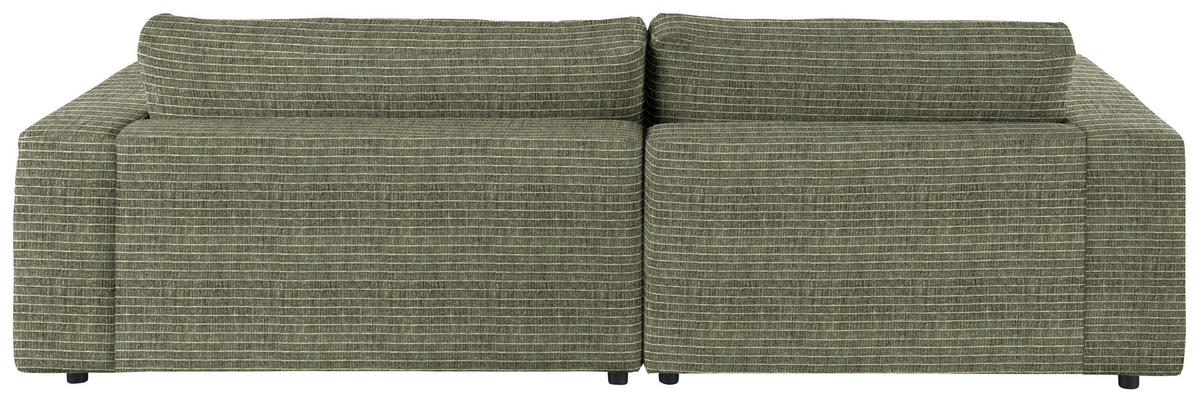 ECKSOFA in Chenille Grün  - Schwarz/Grün, Design, Kunststoff/Textil (190/270cm) - Lomoco