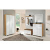 GARDEROBE 6-teilig  in 265/195/40 cm  - Hellbraun/Eichefarben, Design, Glas/Holz (265/195/40cm)
