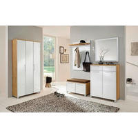 GARDEROBE 6-teilig  in 265/195/40 cm  - Hellbraun/Eichefarben, Design, Glas/Holz (265/195/40cm)