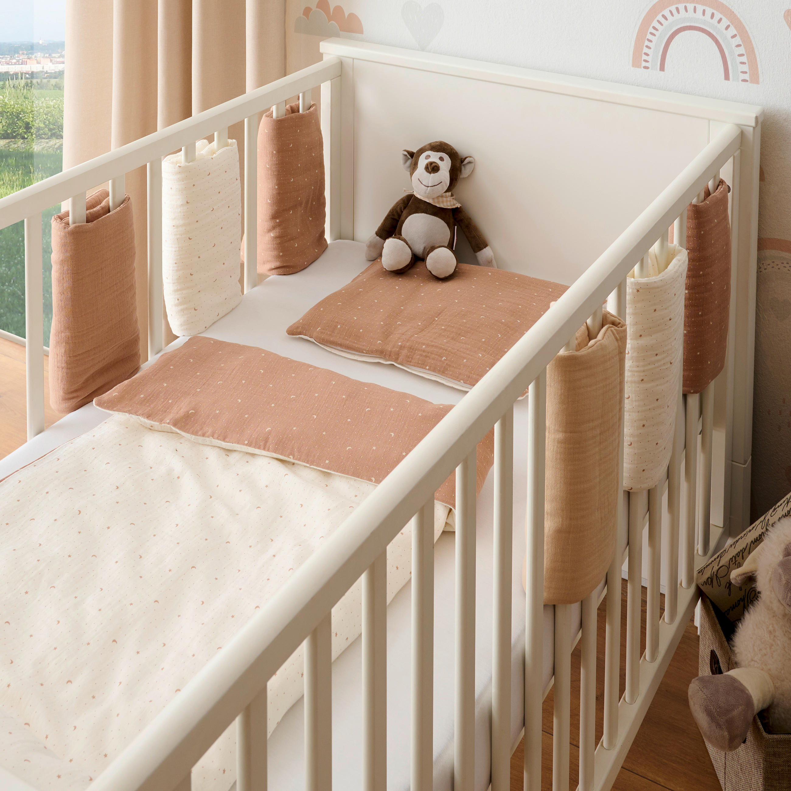 BABYBETTWÄSCHE 100/135 cm  - Beige/Braun, Trend, Textil (100/135cm) - Patinio
