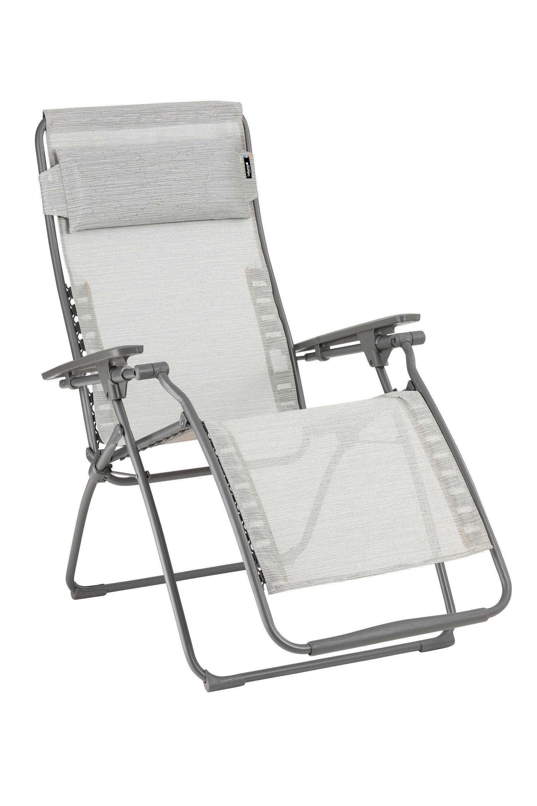 GARTEN-RELAXSESSEL Stahl  - Titanfarben/Hellgrau, Basics, Kunststoff/Textil (71/115/88cm) - Lafuma Mobilier
