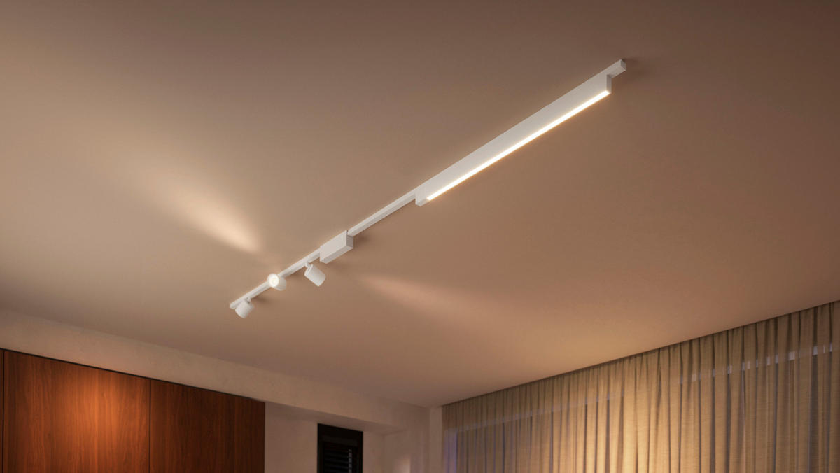 SCHIENENSYSTEM Perifo 271,50/12,8/2,6 cm   - Weiß, Basics, Metall (271,50/12,8/2,6cm) - Philips HUE