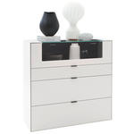 HIGHBOARD Weiß  121,9/121,5/45,2 cm  - Schwarz/Weiß, Design, Glas/Keramik (121,9/121,5/45,2cm) - Dieter Knoll