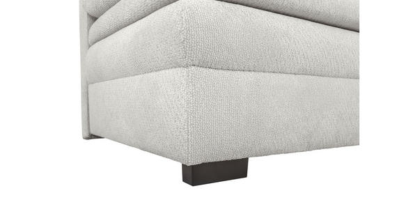 SCHLAFSOFA Struktur Hellgrau Rückenkissen, Armlehnenkissen, Bettkasten, Schlaffunktion, Rücken echt  - Hellgrau/Schwarz, KONVENTIONELL, Kunststoff/Textil (195/93/83cm) - Carryhome