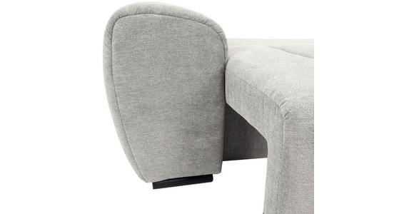 ECKSOFA Hellgrau Flachgewebe  - Hellgrau/Schwarz, KONVENTIONELL, Holz/Textil (275/180cm) - Carryhome