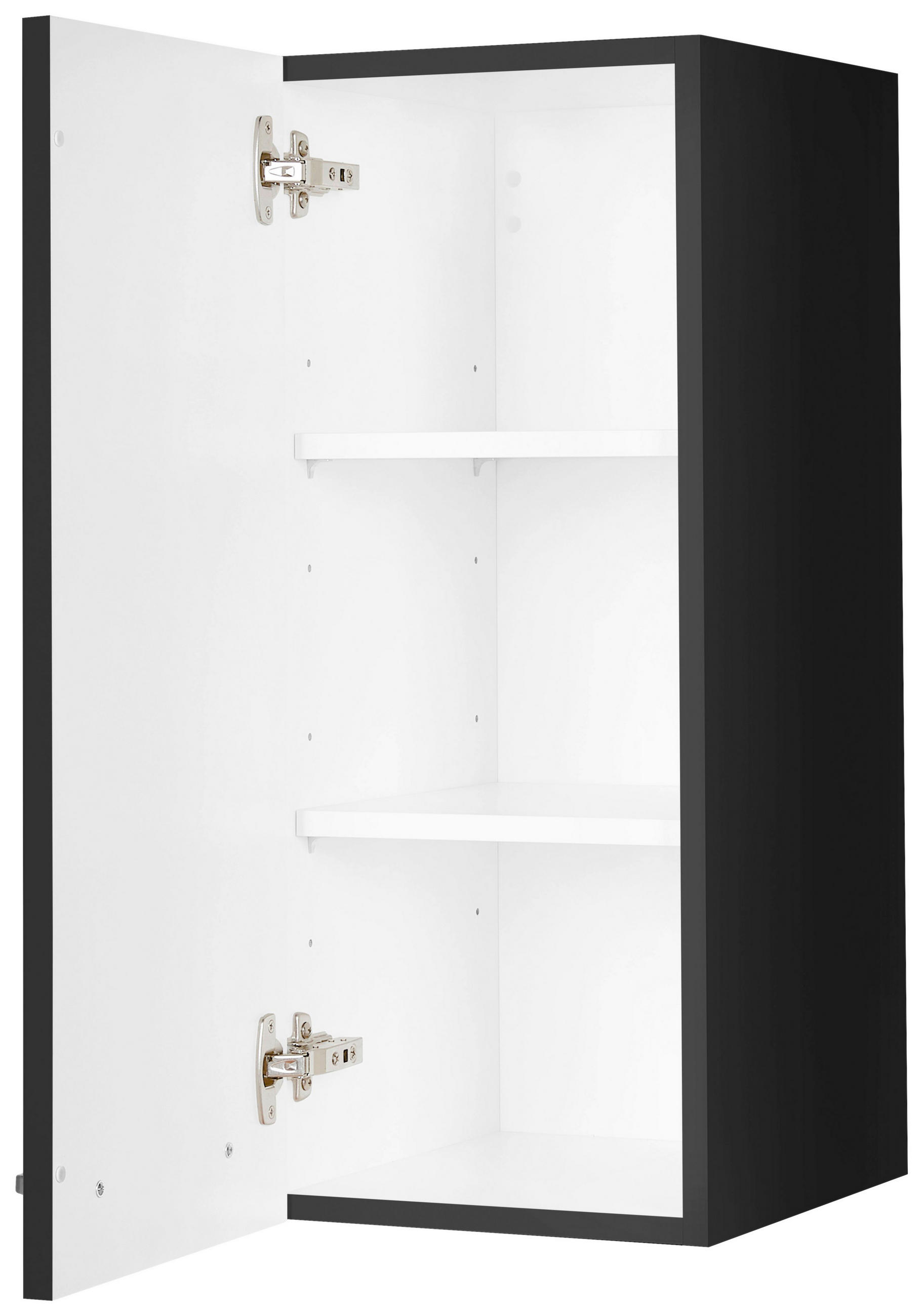 KÜCHENOBERSCHRANK 30/72/35 cm  in Schwarz  - Edelstahlfarben/Schwarz, MODERN, Holzwerkstoff/Metall (30/72/35cm) - Nobilia