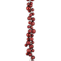 KARÁCSONYFADÍSZ - piros, Basics, műanyag (180/4/4cm)