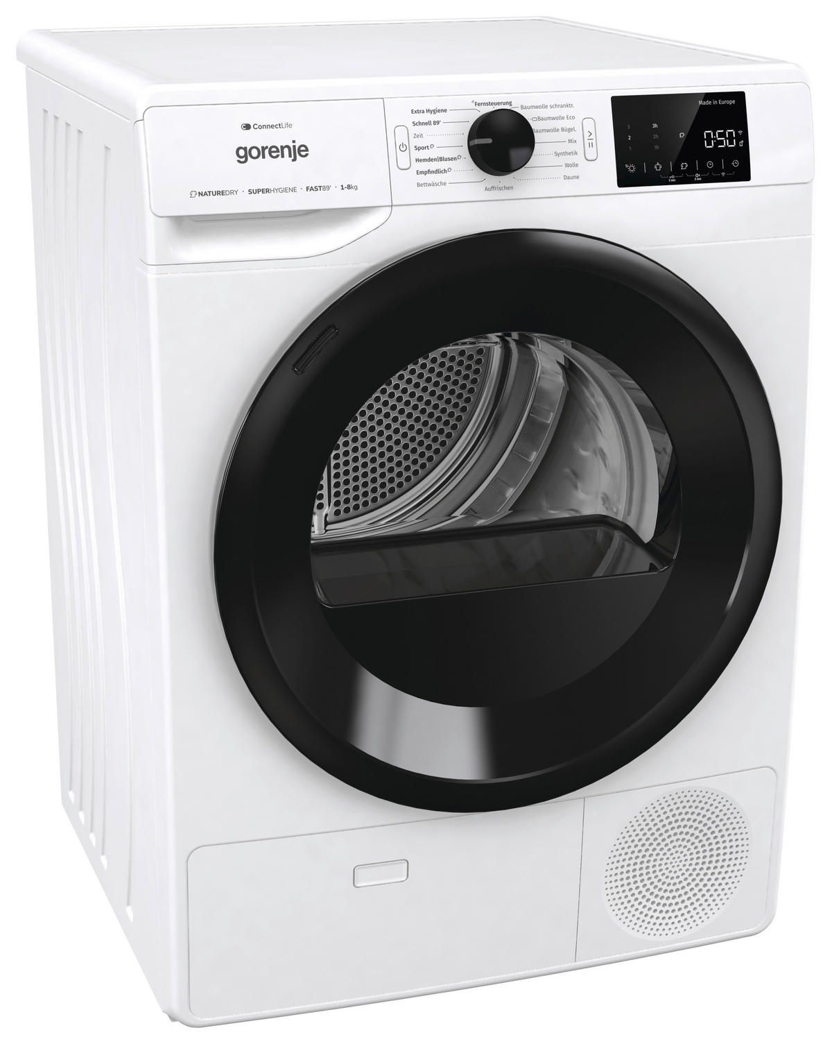 WÄRMEPUMPENTROCKNER DPNE82/GN  - Weiß, MODERN, Glas/Kunststoff (60/85/62,5cm) - Gorenje