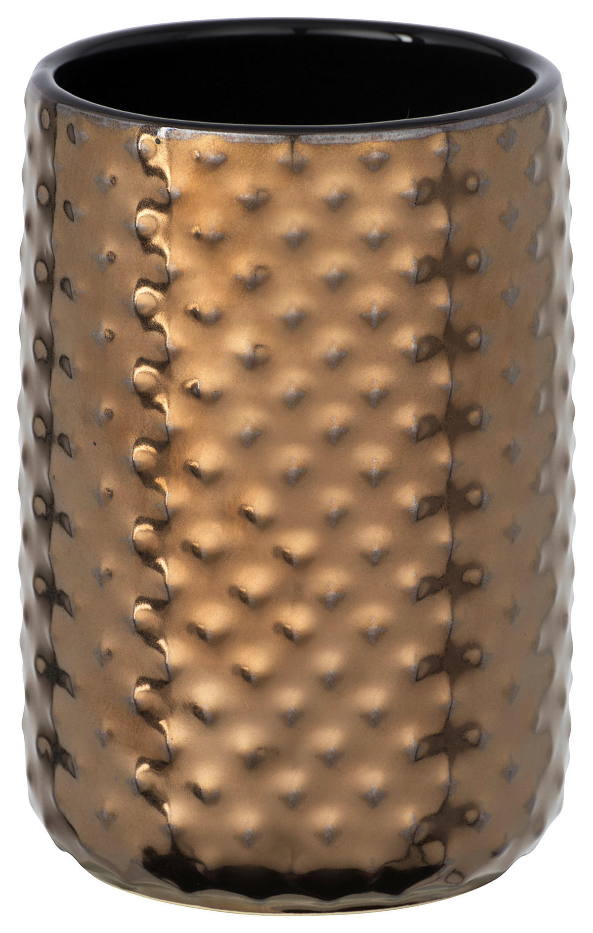 POHÁR NA ZUBNÉ KEFKY medená - medená, Basics, keramika (7,5/11cm)