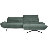 ECKSOFA in Chenille Blaugrau  - Blaugrau/Schwarz, Design, Textil/Metall (280/170-195cm) - Dieter Knoll