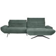 ECKSOFA  in Chenille Blaugrau  280/170-195 cm  - Blaugrau/Schwarz, Design, Textil/Metall (280/170-195cm) - Dieter Knoll