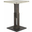 BARTISCH quadratisch Rostfarben, Weiß - Rostfarben/Weiß, Design, Holzwerkstoff (65/65/107cm) - Kare-Design