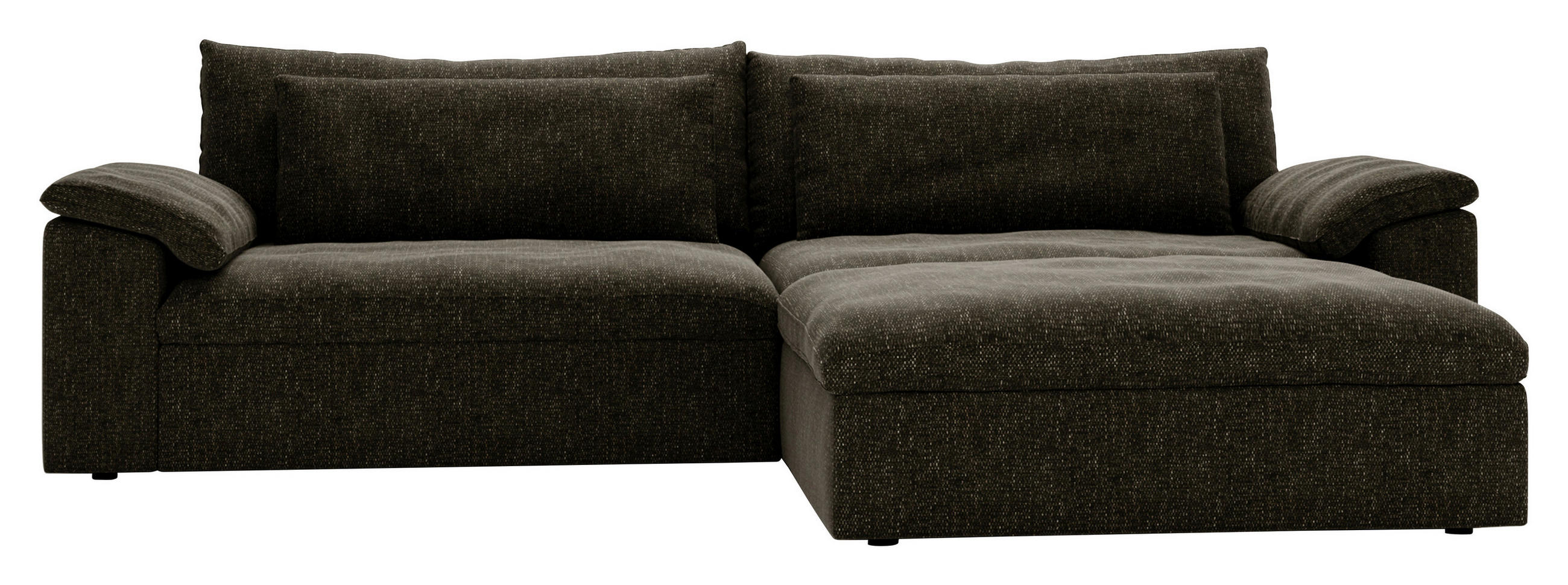 ECKSOFA  in Webstoff Schwarz  306/198 cm  - Schwarz, MODERN, Kunststoff/Textil (306/198cm) - Carryhome