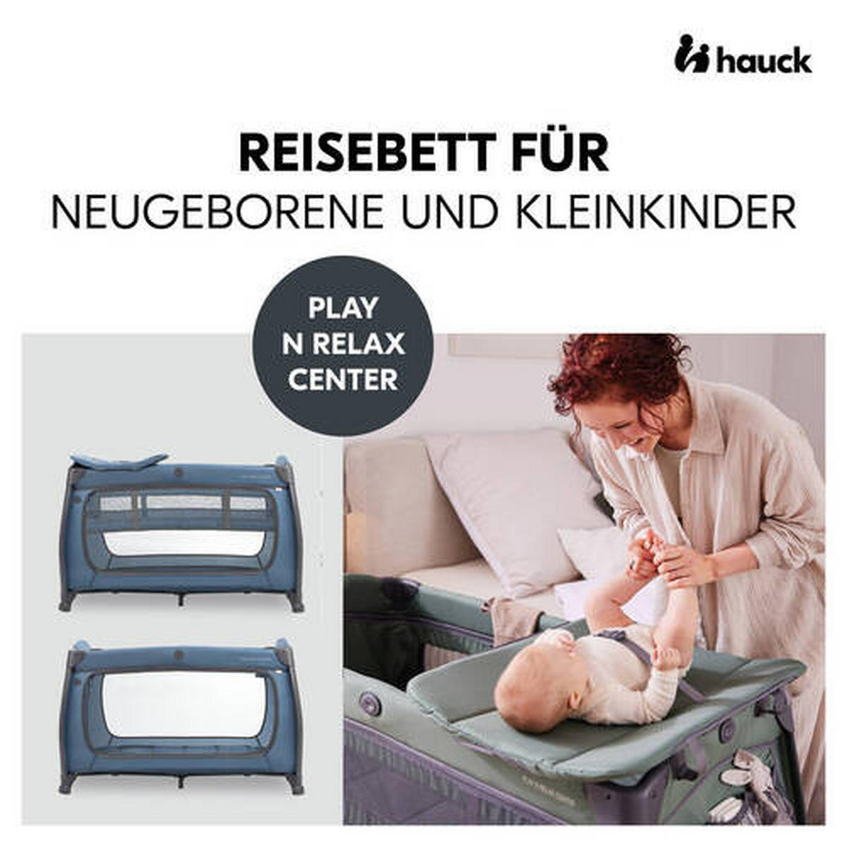 REISEBETT Play N Relax Center Blau  - Blau, Basics, Kunststoff/Textil (79/78/129cm) - Hauck