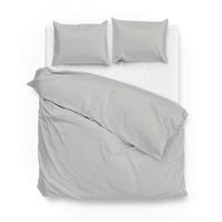 BETTWÄSCHE Satinado Makosatin 200/200 cm  - Grauweiß, Basics, Textil (200/200cm)