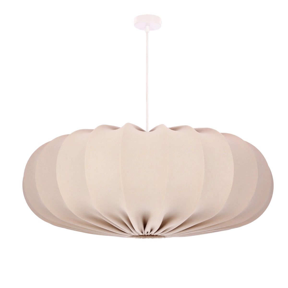 PENDELLEUCHTE 66/66/120 cm  - Hellbraun/Weiß, KONVENTIONELL, Kunststoff/Metall (66/66/120cm)