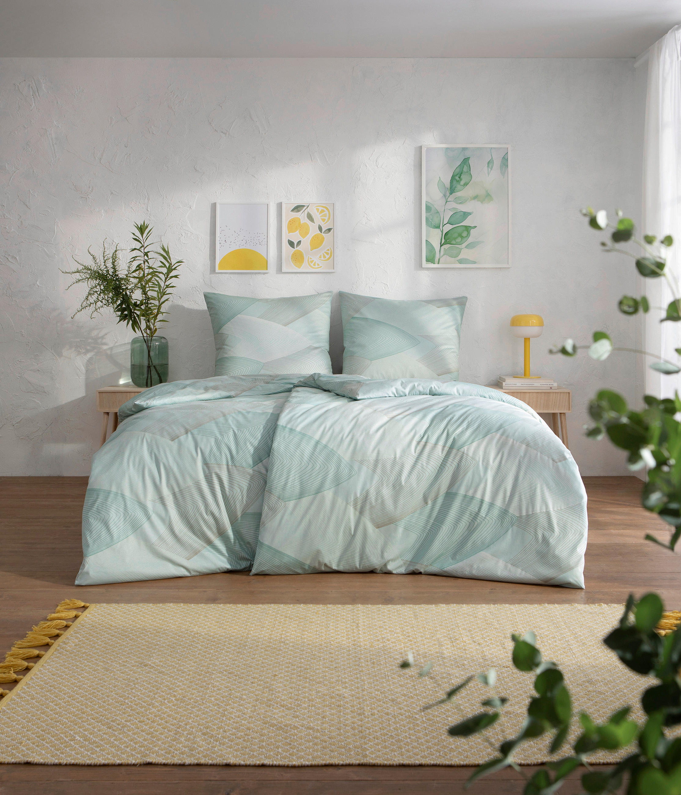 BETTWÄSCHE Atelier Interlock-Jersey 155/220 cm  - Mintgrün, Design, Textil (155/220cm) - Estella
