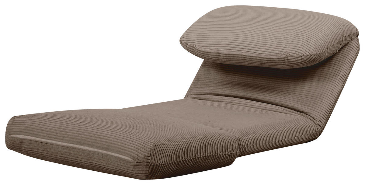 SCHLAFSESSEL Cord Braun    - Braun, Design, Textil/Metall (78/58/82cm) - Livetastic