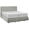 BOXSPRINGBETT 180/200 cm  in Hellgrau  - Hellgrau/Schwarz, Design, Kunststoff/Textil (180/200cm) - Johann Jakob