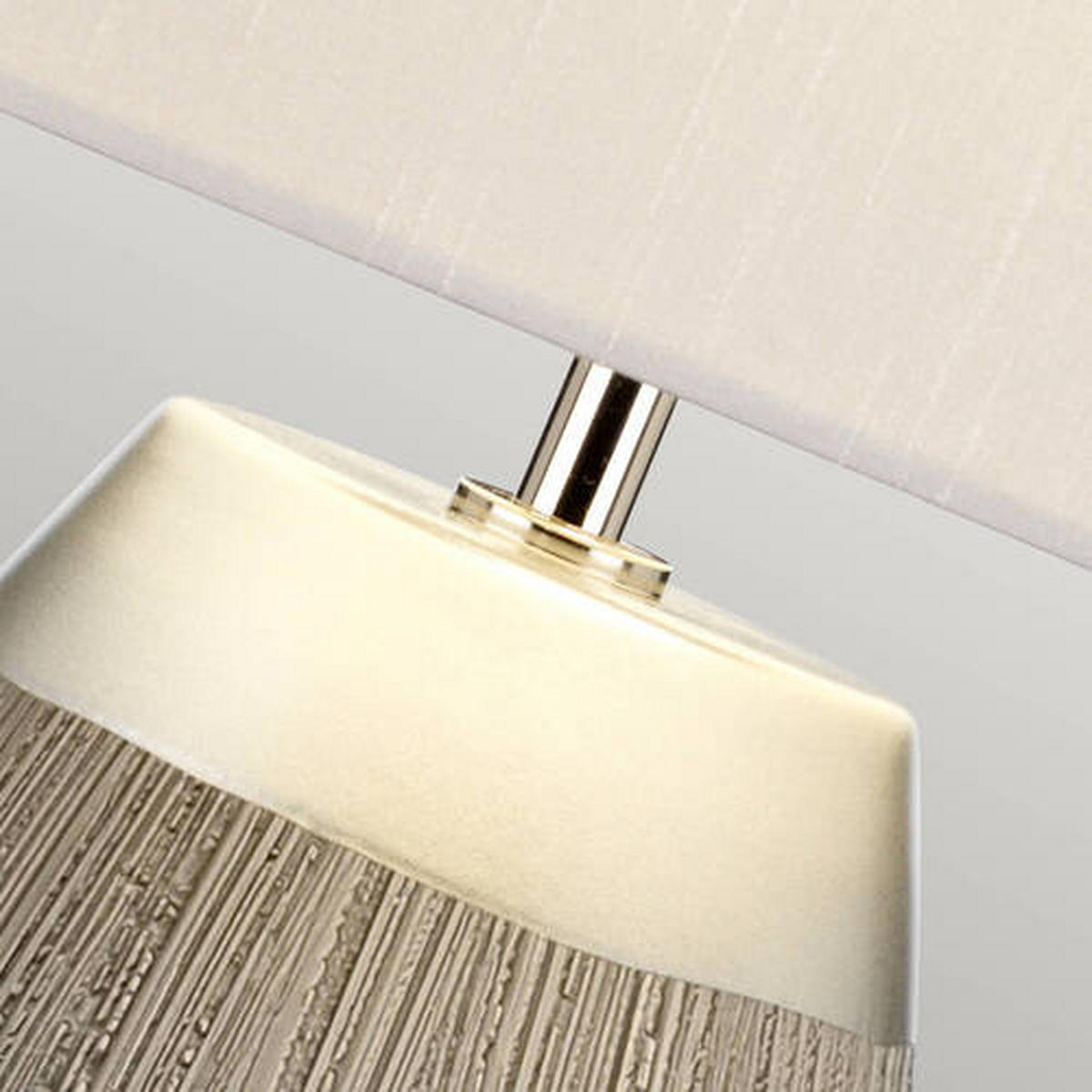 TISCHLEUCHTE - Silberfarben, Design, Keramik/Textil (30/54cm) - Elstead Lighting
