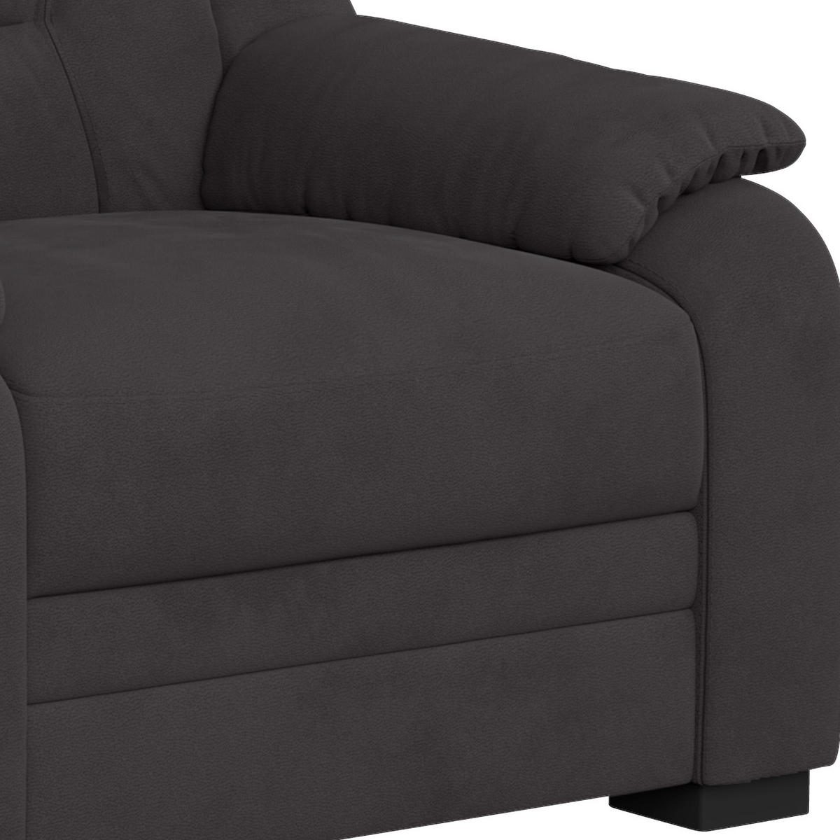 2-SITZER-SOFA Mikrofaser Anthrazit  - Anthrazit/Schwarz, Basics, Kunststoff/Textil (138/99/99cm) - MID.YOU