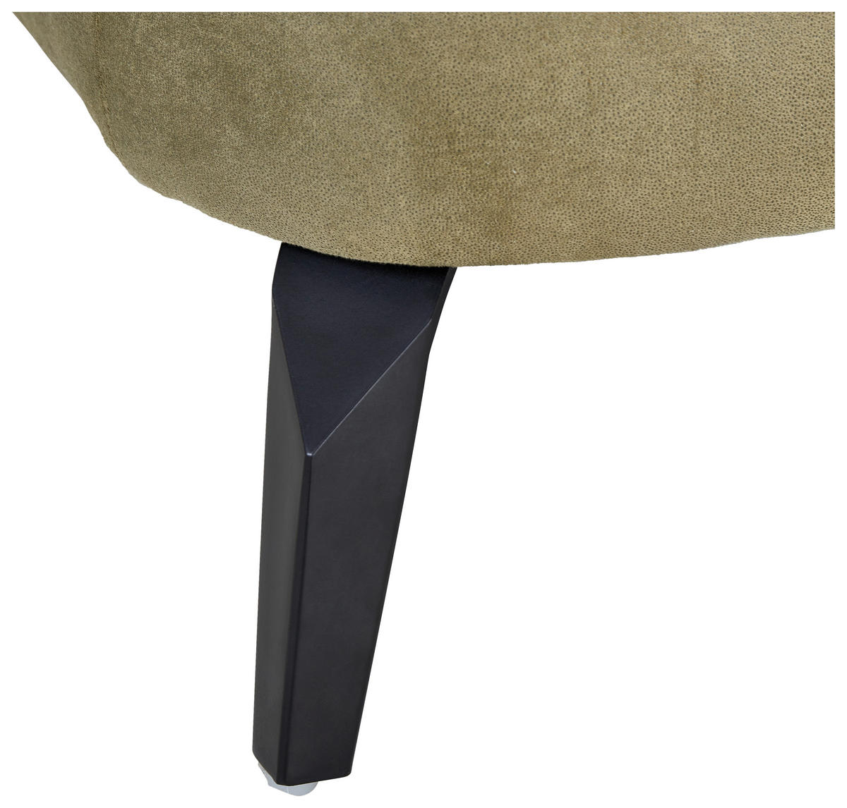CHESTERFIELD-SOFA in Samt Olivgrün  - Schwarz/Olivgrün, Konventionell, Textil/Metall (247/76/105cm) - Ambia Home