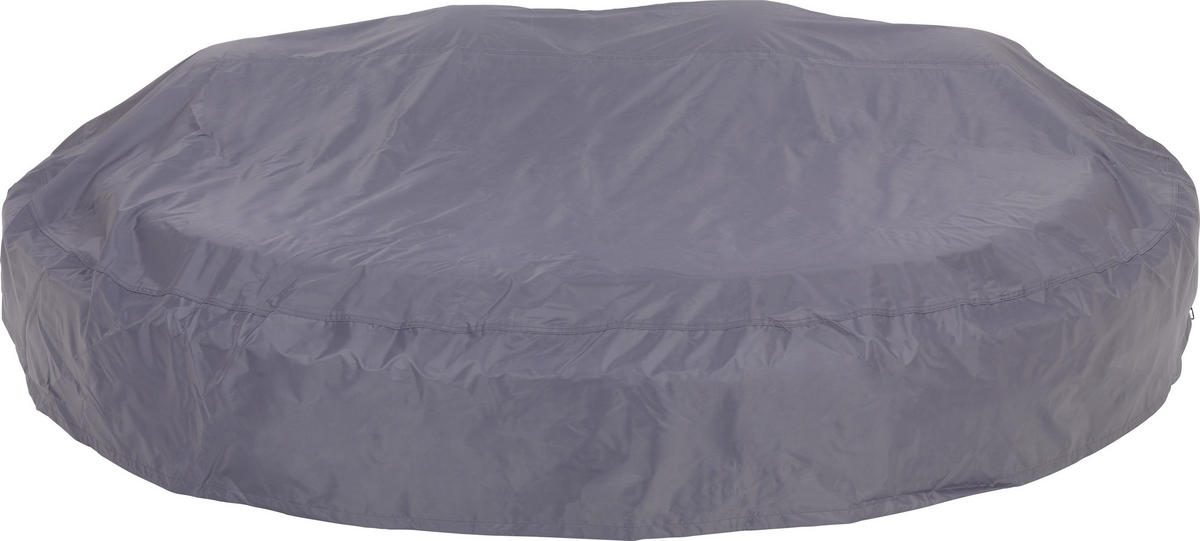 GARTENMUSCHEL 218/127/218 cm  - Grau, ROMANTIK / LANDHAUS, Kunststoff/Textil (218/127/218cm) - Amatio