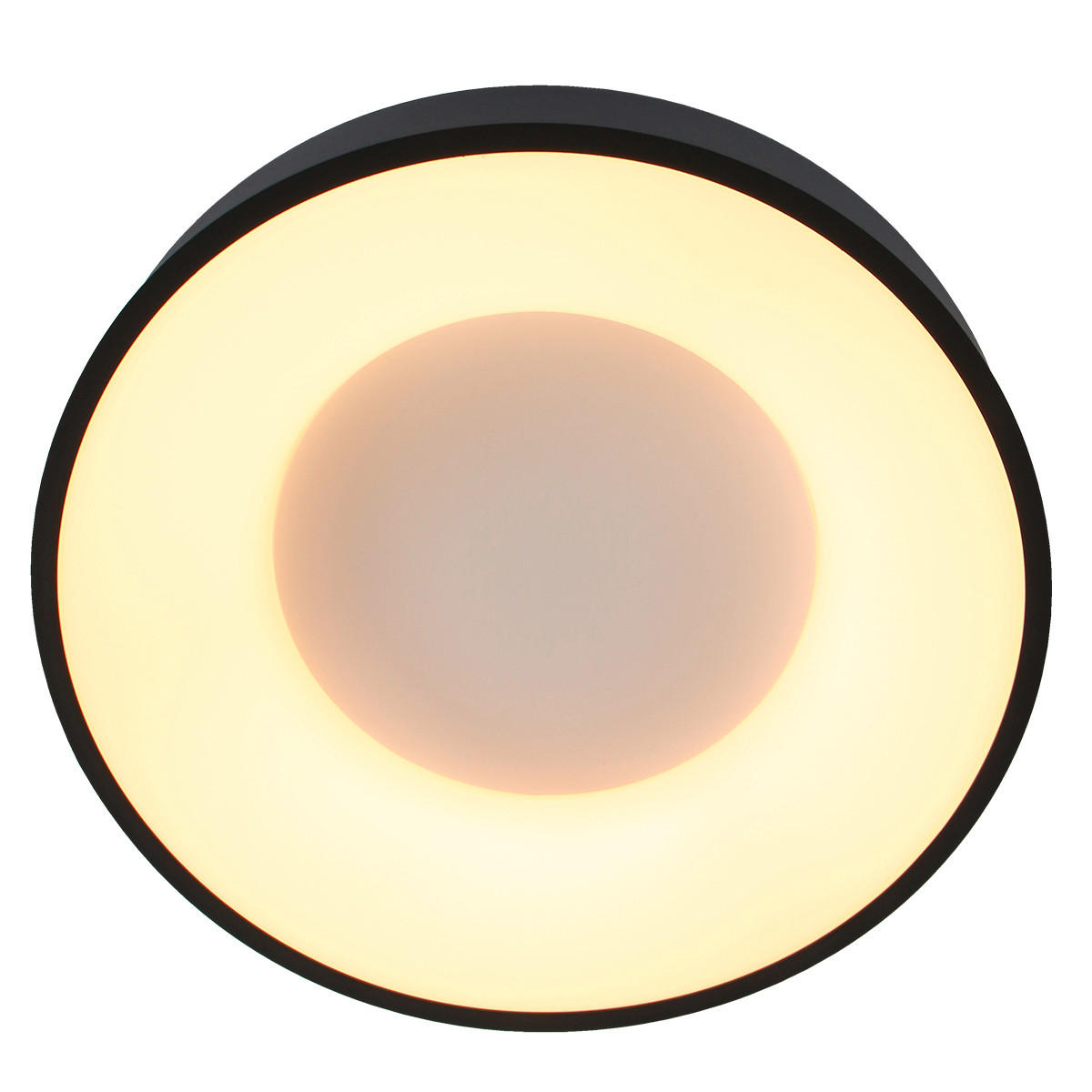 LED-DECKENLEUCHTE Ringlede 48/9 cm   - Schwarz, KONVENTIONELL, Kunststoff/Metall (48/9cm)