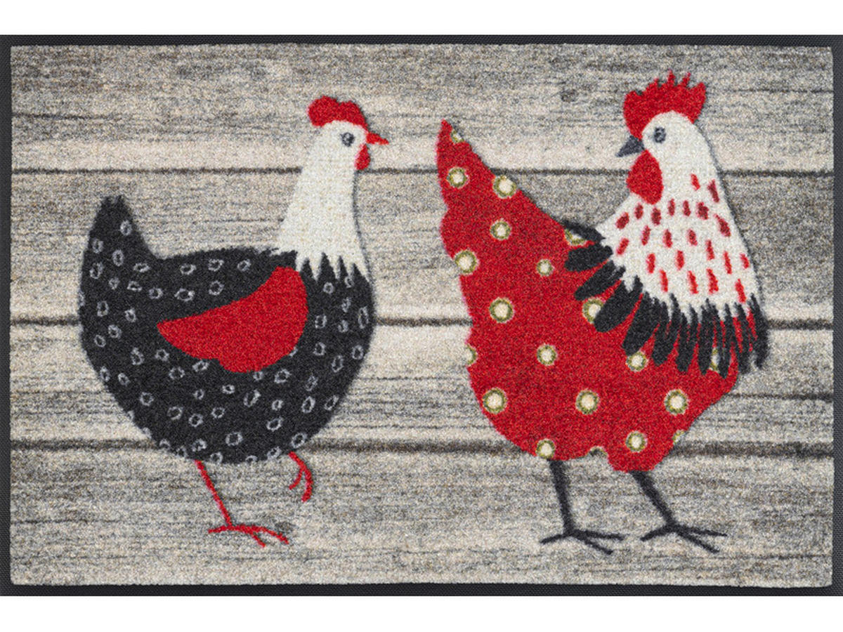 DVEŘNÍ ROHOŽKA, 40/60 cm - vícebarevná, Romantický / Rustikální, textil/plast (40/60cm) - wash+dry