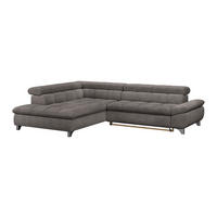 ECKSOFA Braun Chenille  - Chromfarben/Braun, KONVENTIONELL, Textil/Metall (234/312cm) - Livetastic