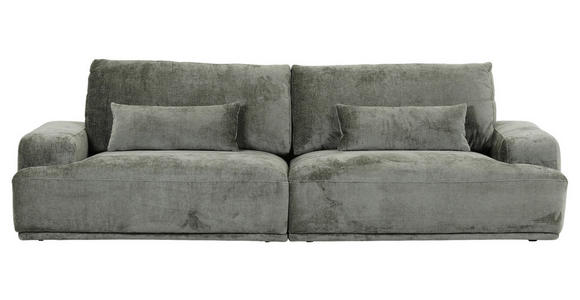 BIGSOFA Chenille Grün  - Schwarz/Grün, KONVENTIONELL, Kunststoff/Textil (282/73/115cm) - Carryhome