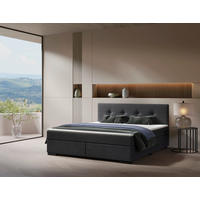 BOXSPRINGBETT 160/200 cm  in Anthrazit  - Anthrazit/Schwarz, MODERN, Karton/Holz (160/200cm) - MID.YOU