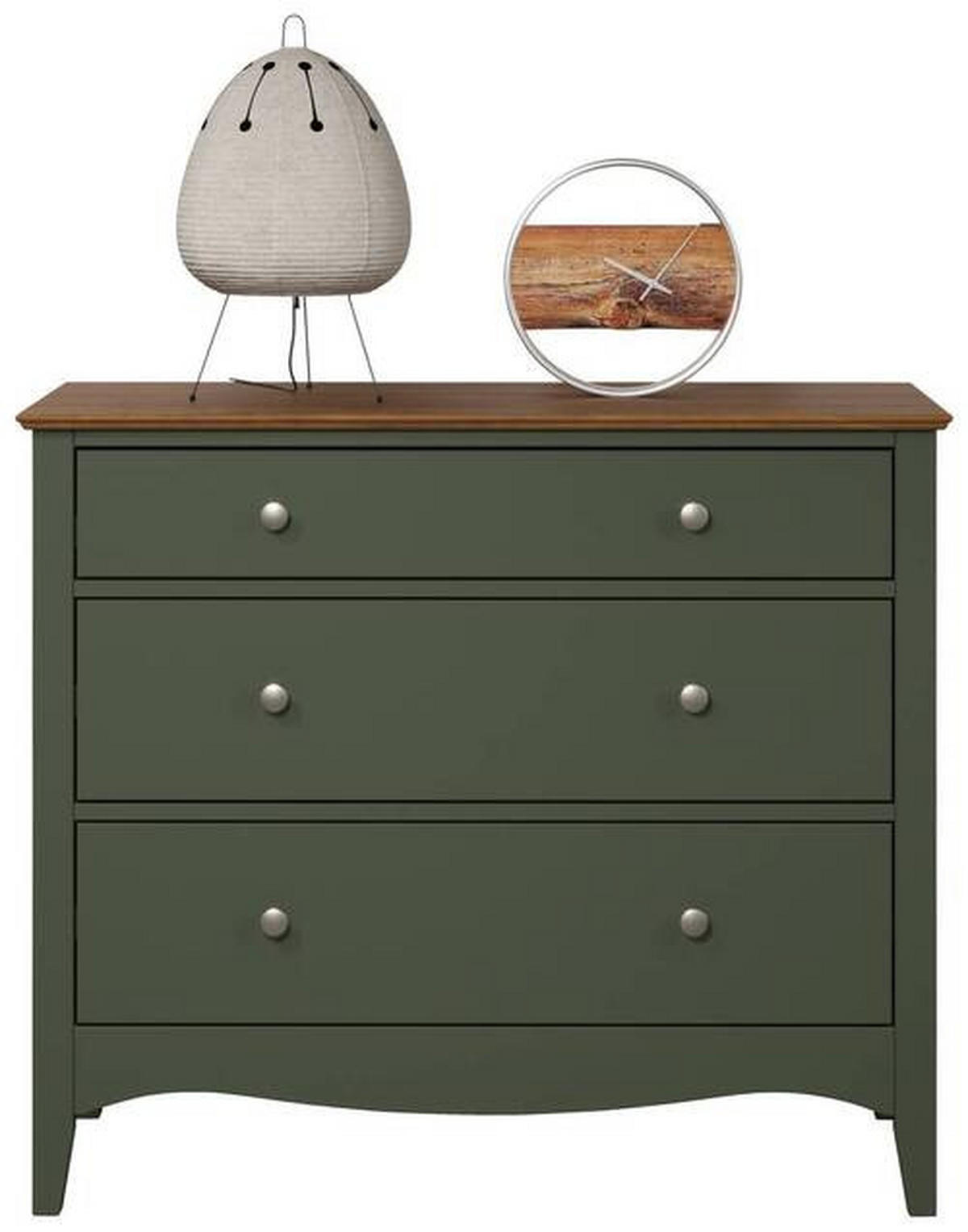 KOMMODE  in 100/86/42 cm  - Dunkelgrün/Dunkelbraun, LIFESTYLE, Holz/Holzwerkstoff (100/86/42cm)